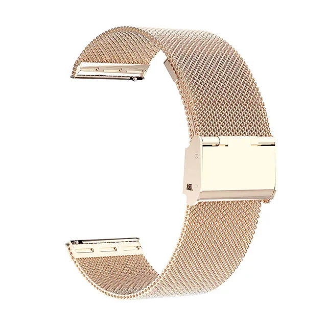 Premium 22mm Stainless Steel and Leather Watch Band Bracelet
