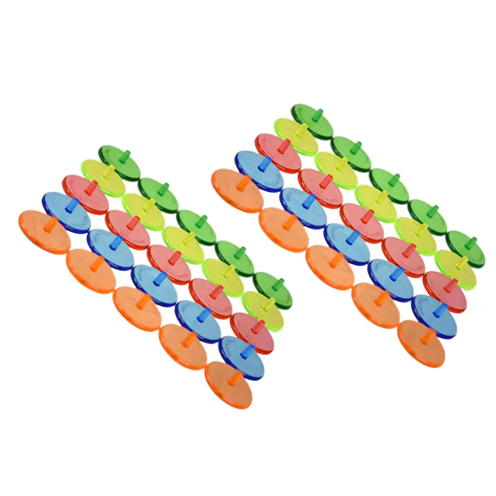 100Pcs 골프 공 마커 라운드 투명 플라스틱 골프 마킹 액세서리 정확한 공을 위한 가벼운 휴대용 교체 가능 마커