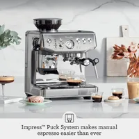 Breville Barista Express Impress Espresso Machine Grinder Milk Frother,Espresso Maker Assisted Tamping,Cappuccino Latte Machine 2