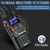 Baofeng UV 5RM Air Band Long Range Walkie Talkie Wirless Copy Frequency Tri Power Type-C NOAA 999 Channel Upgraded UV5R 5