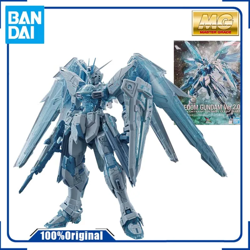 

Оригинальный BANDAI MG 1/100 СВОБОДА Gundam Ver. Аниме фигурки в сборе [перекрестные контрастные цвета/прозрачный синий], Игрушечная модель 2,0
