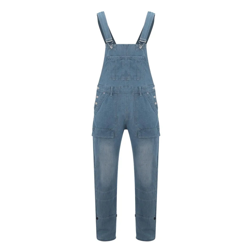 Stylish Denim Overalls for Men with Suspenders