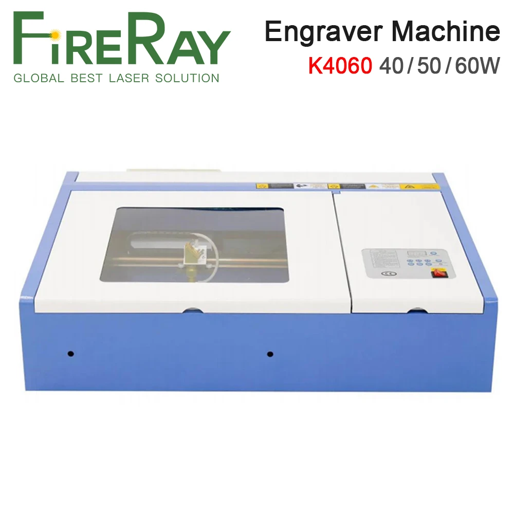 

FireRay 40w 50w 60w CO2 Laser Engraving and Cutting Machine K4060 400x600mm With Air Assist 220V Digital LCD Display Panel