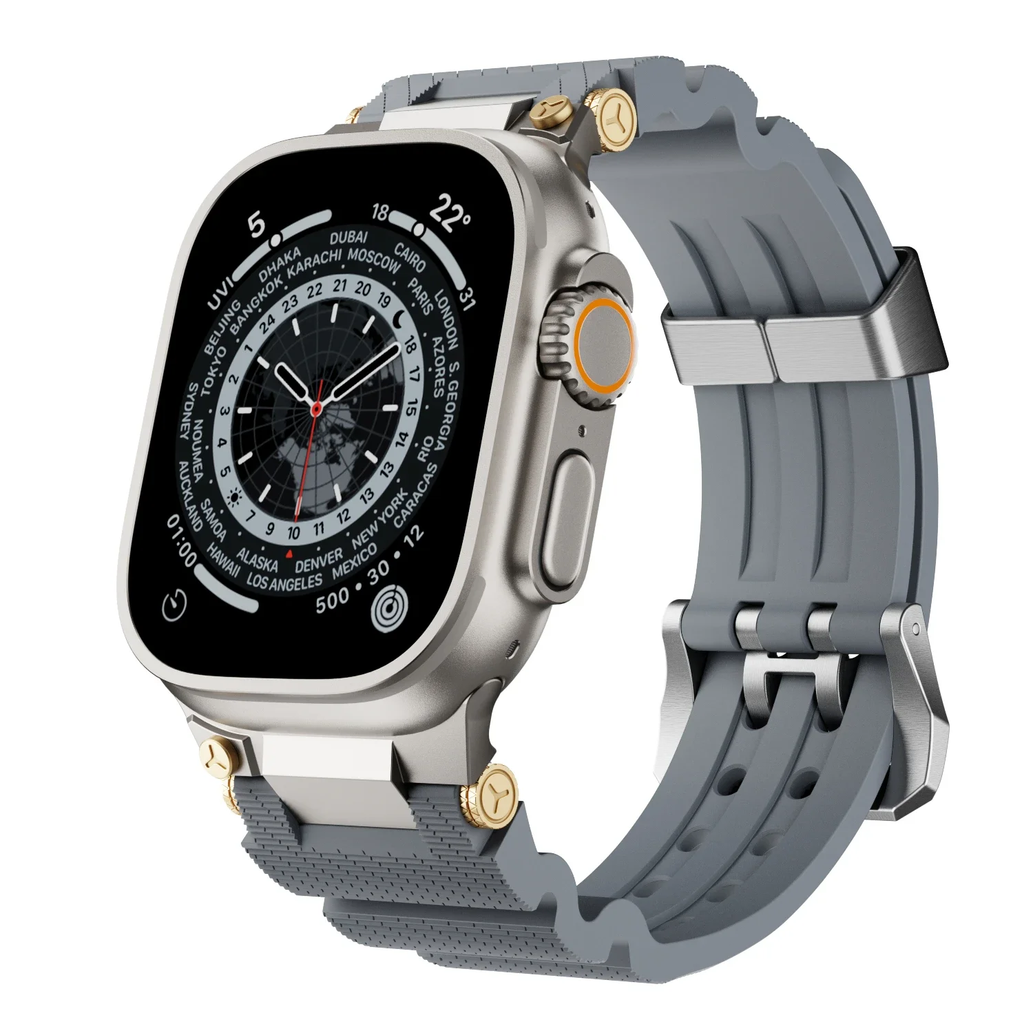 Enhanced Sport Rubber Band for Apple Watch - Replacement Belt/Bracelet for Various Sizes