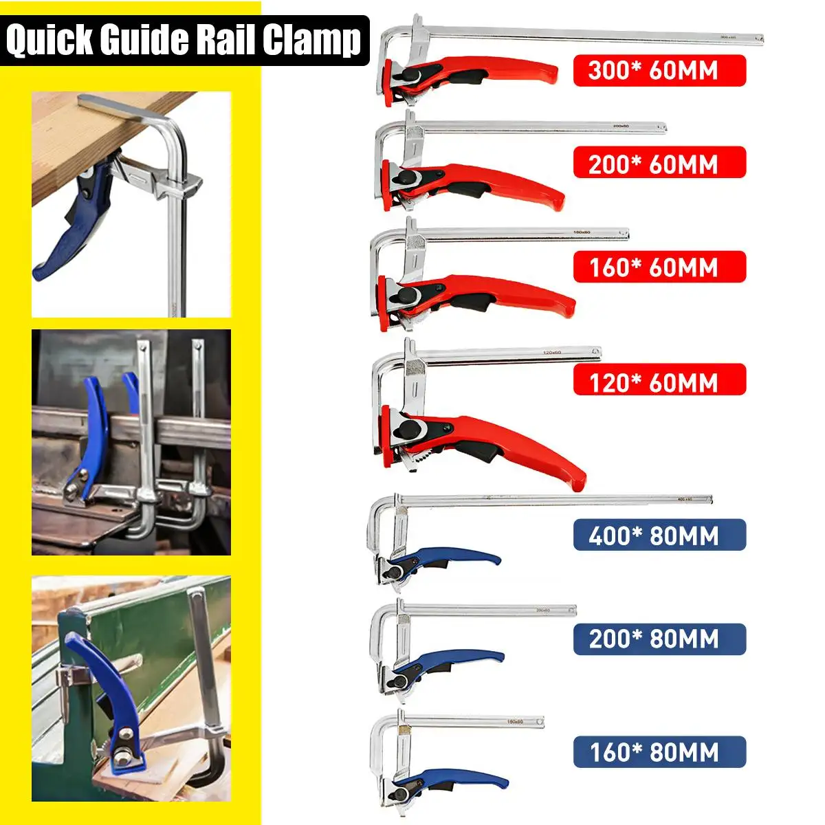 F Clamps For Woodworking Heavy Duty Wood Clamp F Type Fixture Clamps For MFT and Guide Rail