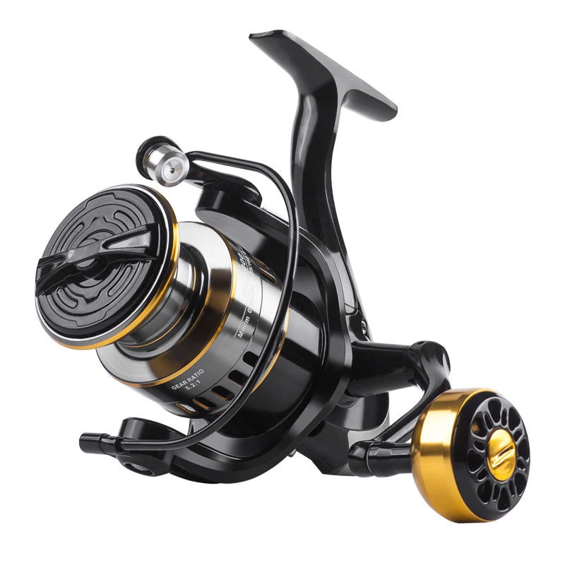 

Fishing Goods Fishing Reel HE 500-7000 Max Drag 10kg Metal Spool Grip Spinning Reel For Carp Reel Fishing Equipment Pesca Bass