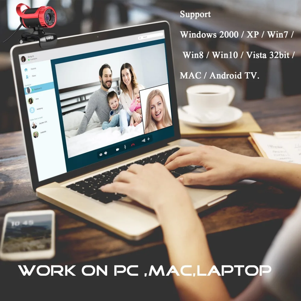 Computer Camera USB HD Webcam 360 Degree Autofocus Clip-on for PC Laptop Notebook Computer Skype Youtube CCD cam With Microphone pc webcam pc web camera computer camera