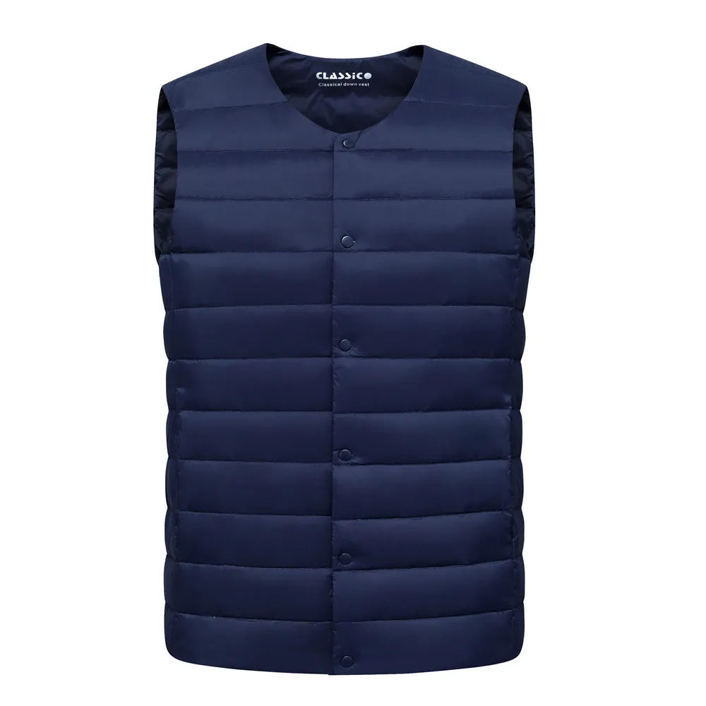 

Winter Warm Down Vest For Men Casual Outerwear Male 90% White Duck Down Parka Sleeveless Jacket Thick Coats Ultralight Waistcoat