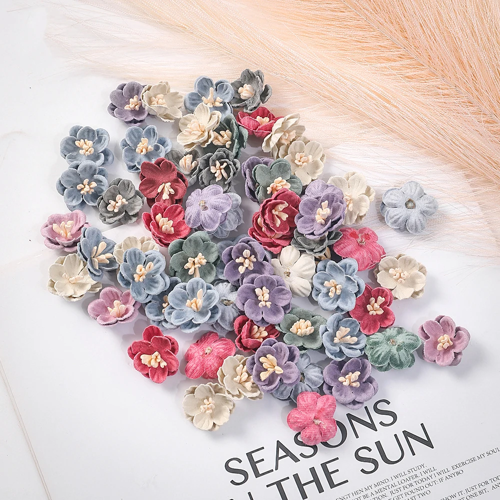 10/20Pcs 2cm Artificial Flowers Heads Daisy Fake Flowers For Home Decor Wedding Decoration DIY Craft Garlands Gifts Accessories