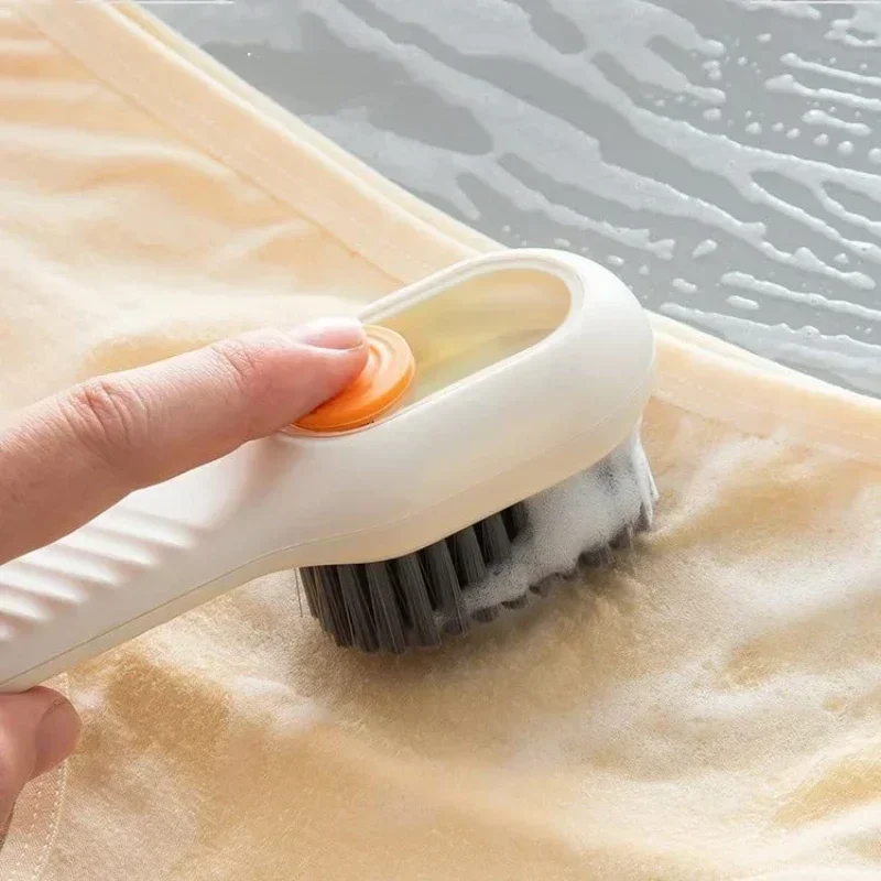 Cleaning Brush Multifunctional Summer Brush Liquid Adding Shoe Brush Soft Bristle with Soap Dispenser for Bathroom Kitchen New 2