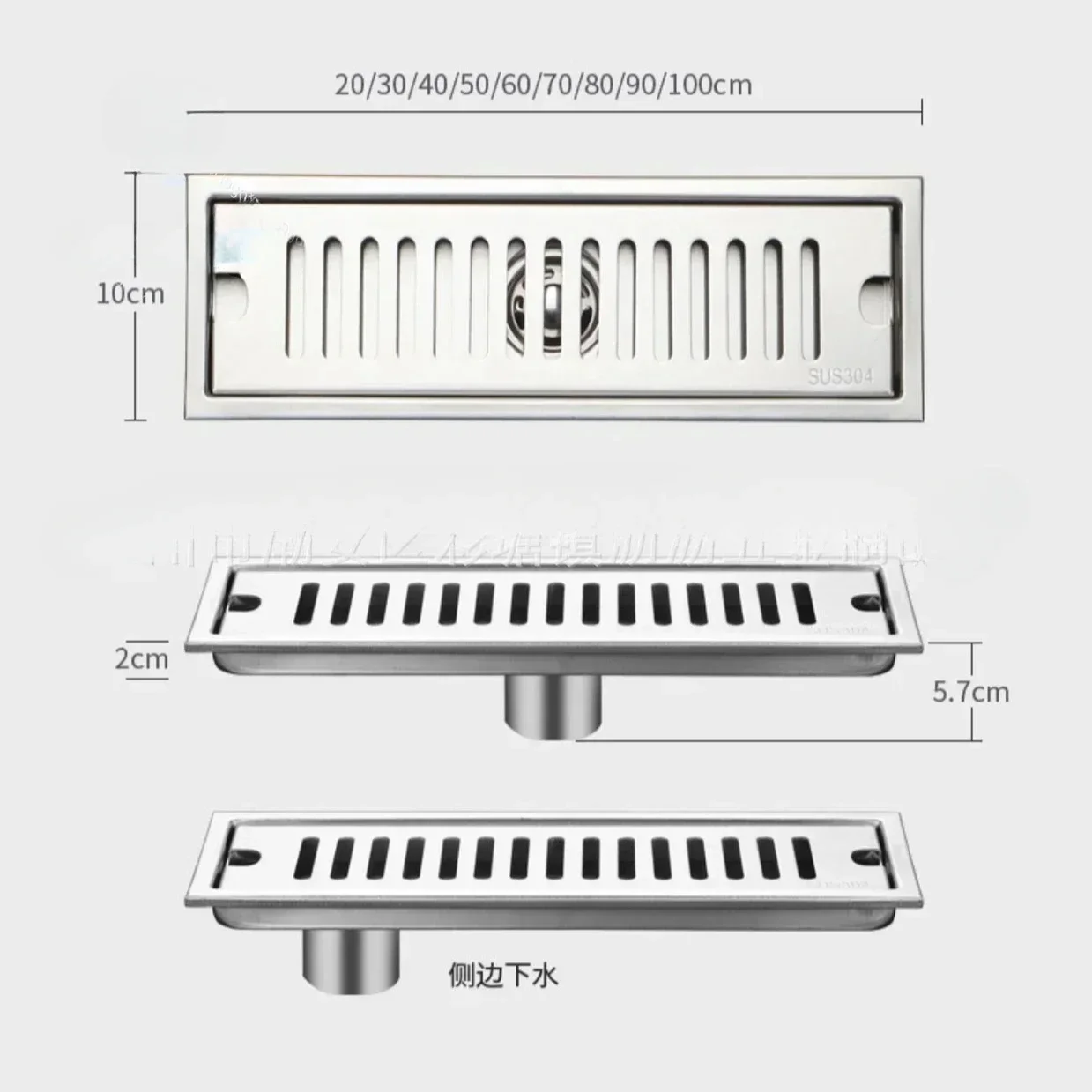 ท่อระบายน้ําฝักบัวท่อระบายน้ําชั้นสแตนเลสหนาธรรมดาห้องน้ําห้องครัวระเบียงทุ่มเทเพื่อป้องกันกลิ่น 1