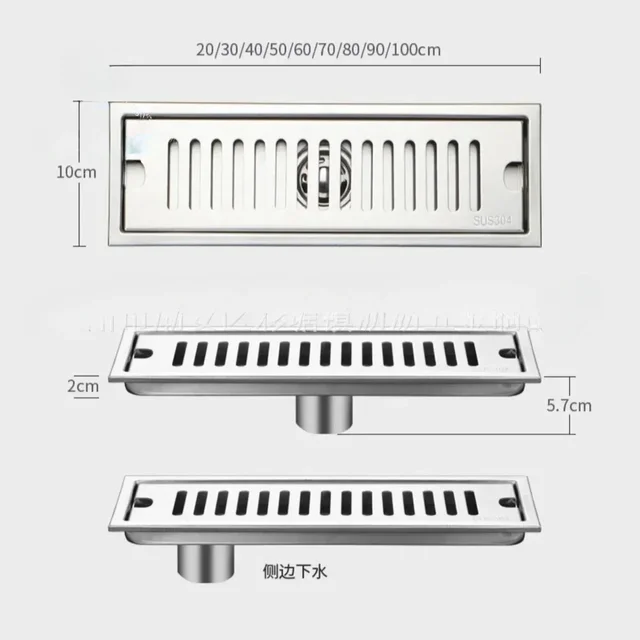ท่อระบายน้ําฝักบัวท่อระบายน้ําชั้นสแตนเลสหนาธรรมดาห้องน้ําห้องครัวระเบียงทุ่มเทเพื่อป้องกันกลิ่น 1