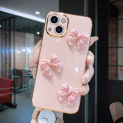 Luxury Plating 3D Butterfly Silicone Case - Cute Protective Cover for Honor 50 (6D Pink)