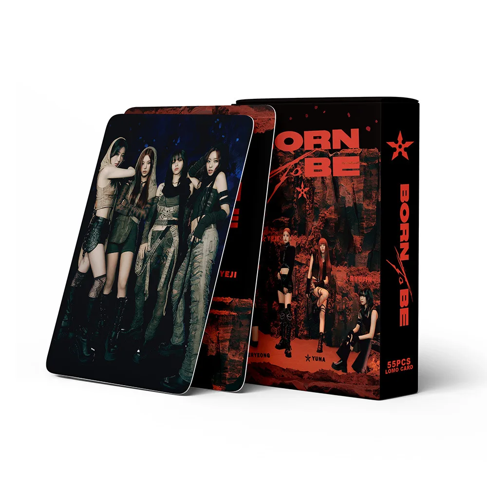 Kpop ITZY Album BORN TO BE PhotoCards Lia Yuna Album Algorhythm lomo Card For boys girls gift