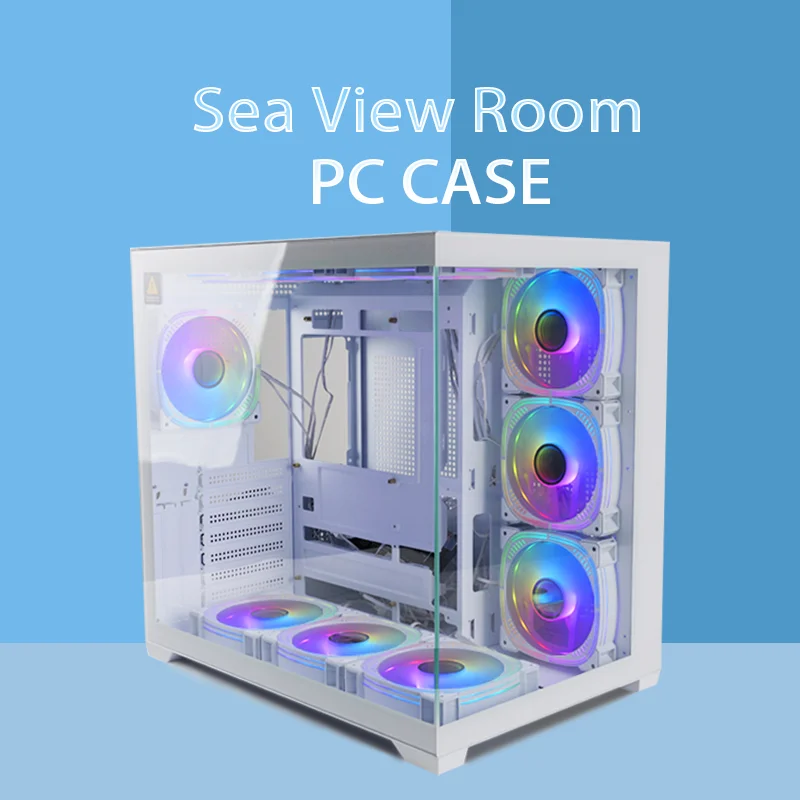 Double-Sided Glass Computer Gaming Case Rgb pc Case ATX/M-ATX Desktop pc Computer For Gaming Computer-Only