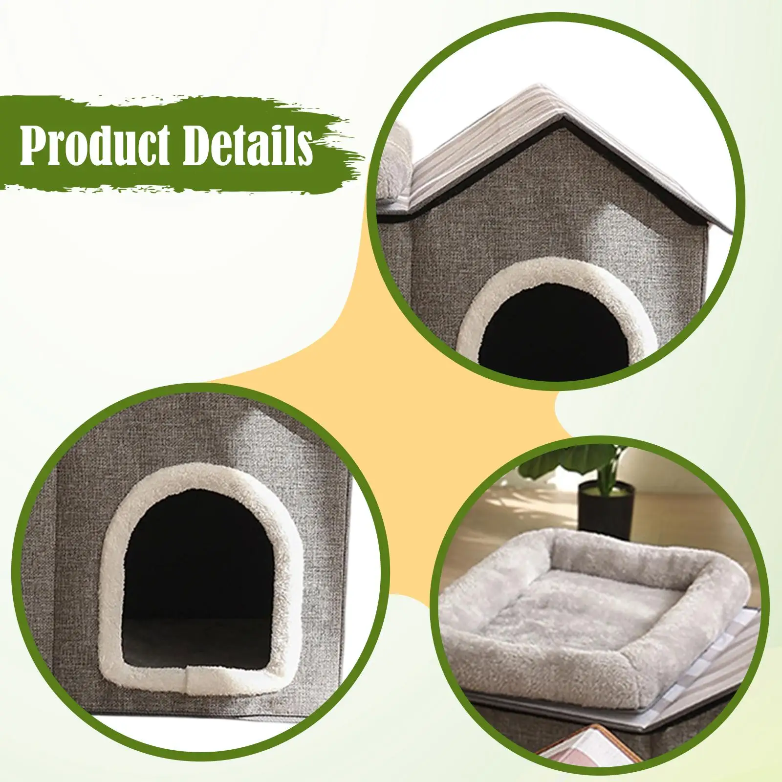 Cat House for Indoor Cats Multifunctional Comfortable Cat Bed for Small Cat