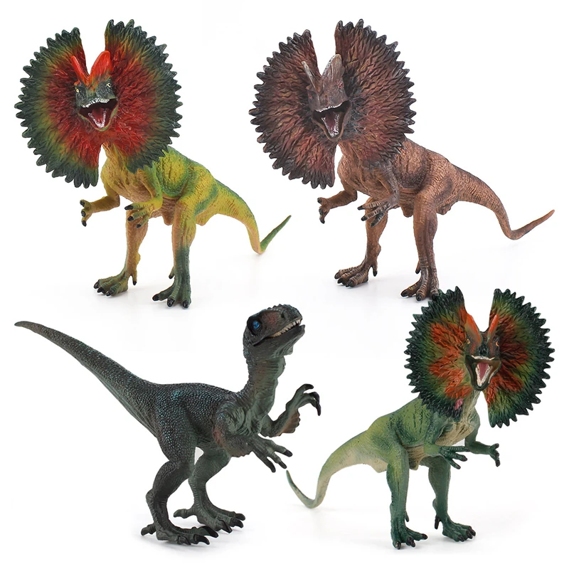 Dinosaur Toy Model Lifelike Dilophosaurus Velociraptor Dinosaurs Figure Action Figures Jurassic World Dino Toy for Children Gift
