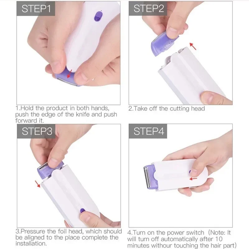 Electric Hair Removal Device Wireless Hair Removal Device for Legs and Armpits USB Charging Painless Hair Removal Kit Leg Shaver 5