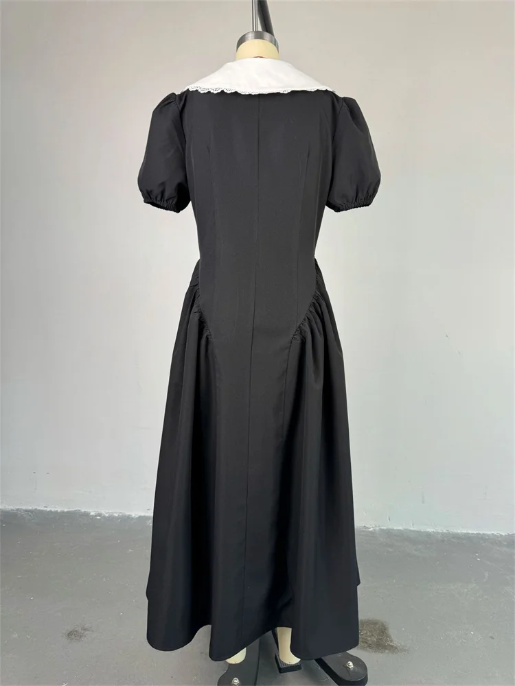 Wmstar Long Dresses Women Sexy V Neck Short Sleeve Sweet Dress Elegant New in Summer Fashion Street Wear Wholesale Dropshipping