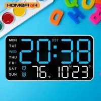 Giant Intelligent Digital Wall Clock｜One screen to control time-temperature-date, home technology pulls full! 1