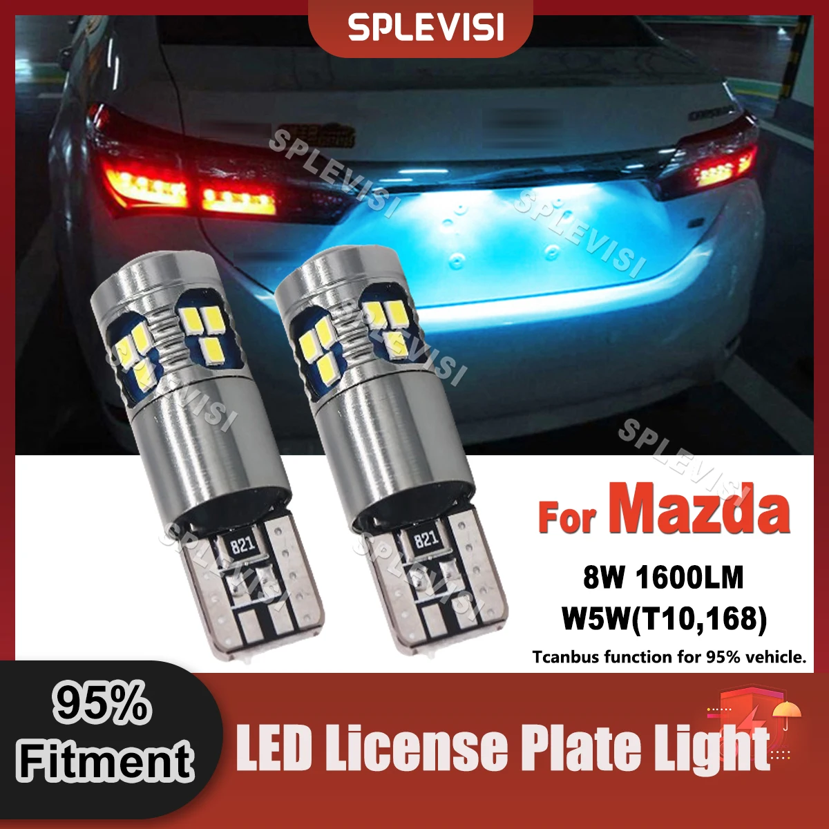 

1 Pair T10 LED License Plate Light Bulbs Replace For Infiniti Q40 Q50 Q60 Q70 QX56 QX50 QX60 QX70 QX80 FX35 Ice blue white red
