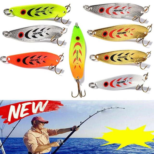 18/27g Colorful Metal Bait Spinner Fishing Lure Iron Sheets Sequin Single  Hooks Artificial Lure Paillette 3D Eye Fishing Tackle - AliExpress