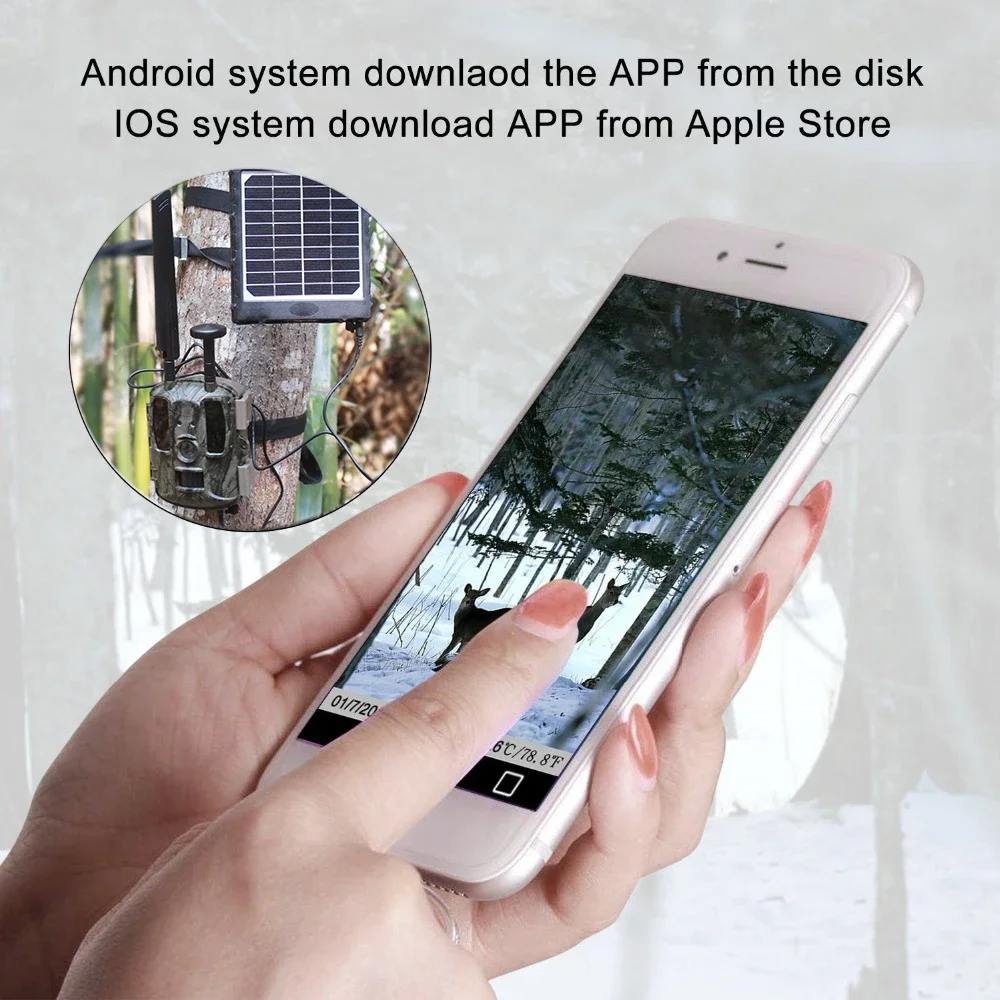 Balever BL480-P 4G LTE Wildlife Game Hunting Trail Camera Photo Traps with App Control GSM GPS FTP Functions