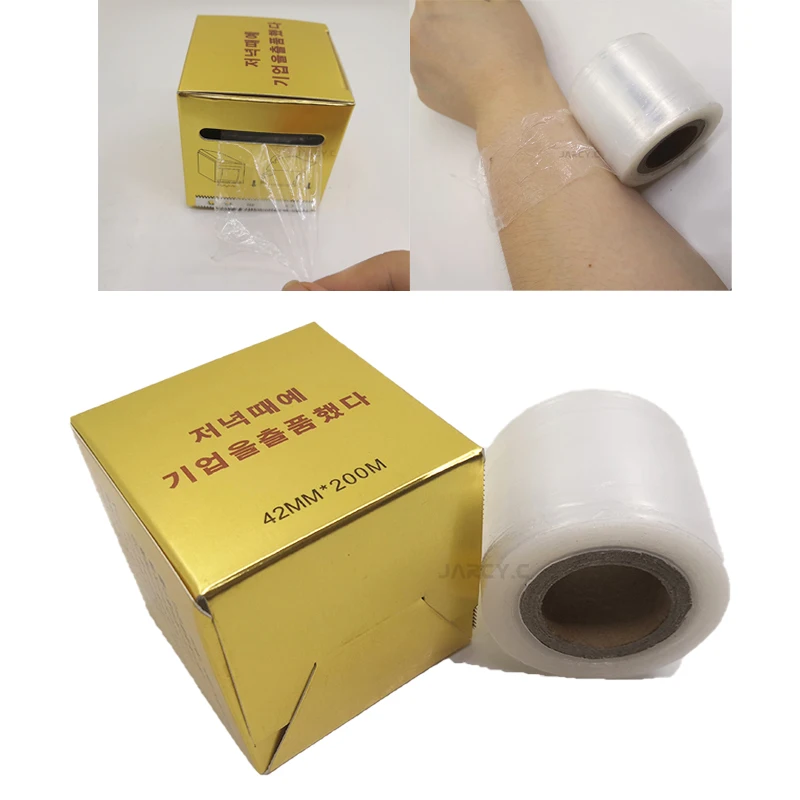 1 Roll Microblading Tattoo Clear Disposable Plastic Wrap Preservative Film for Permanent Makeup Eyebrow Tattoo Accessory