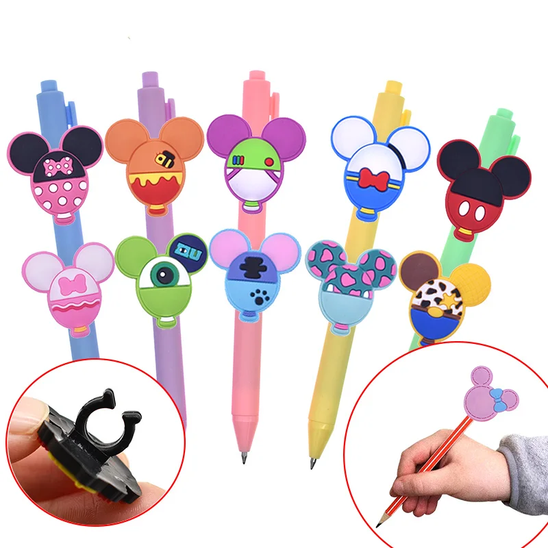 10Pcs Disney Lilo & Stitch Straw Topper Reusable Drinking Pen Cover Charms  For Tumbler Drinking Straws Pencil Decorate