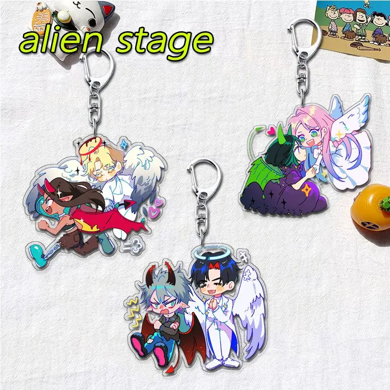 

ALIEN STAGE KeyChain Men IVAN TILL Key Chain Women Luka Hyuna Acrylic Key Ring Mizi Sua Pendant Party Cosplay Friend Anime Gift