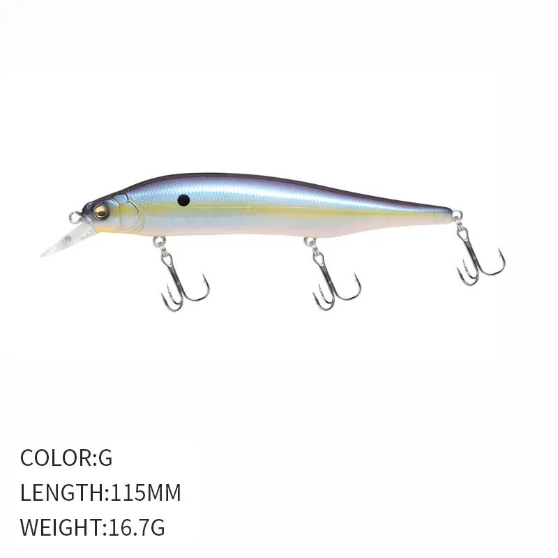 Buy F : JOHNCOO Fishing Wobbler 11.5cm 17.6g Suspend Minnow Pike