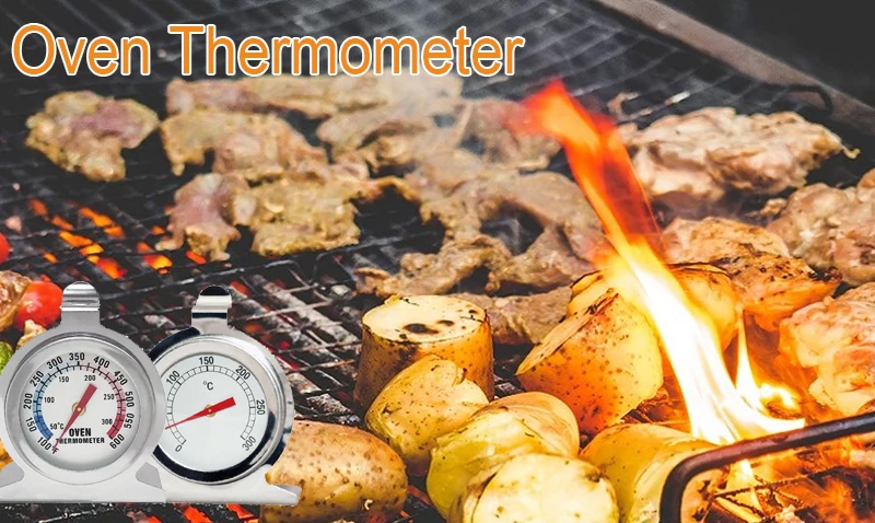 Description Picture 2 of itemOven Thermometer Accurate 50-300°C/100-600°F Grill Fry Chef Smoker Gauge Stainless Steel Thermo Meter Kitchen Cooking Baking