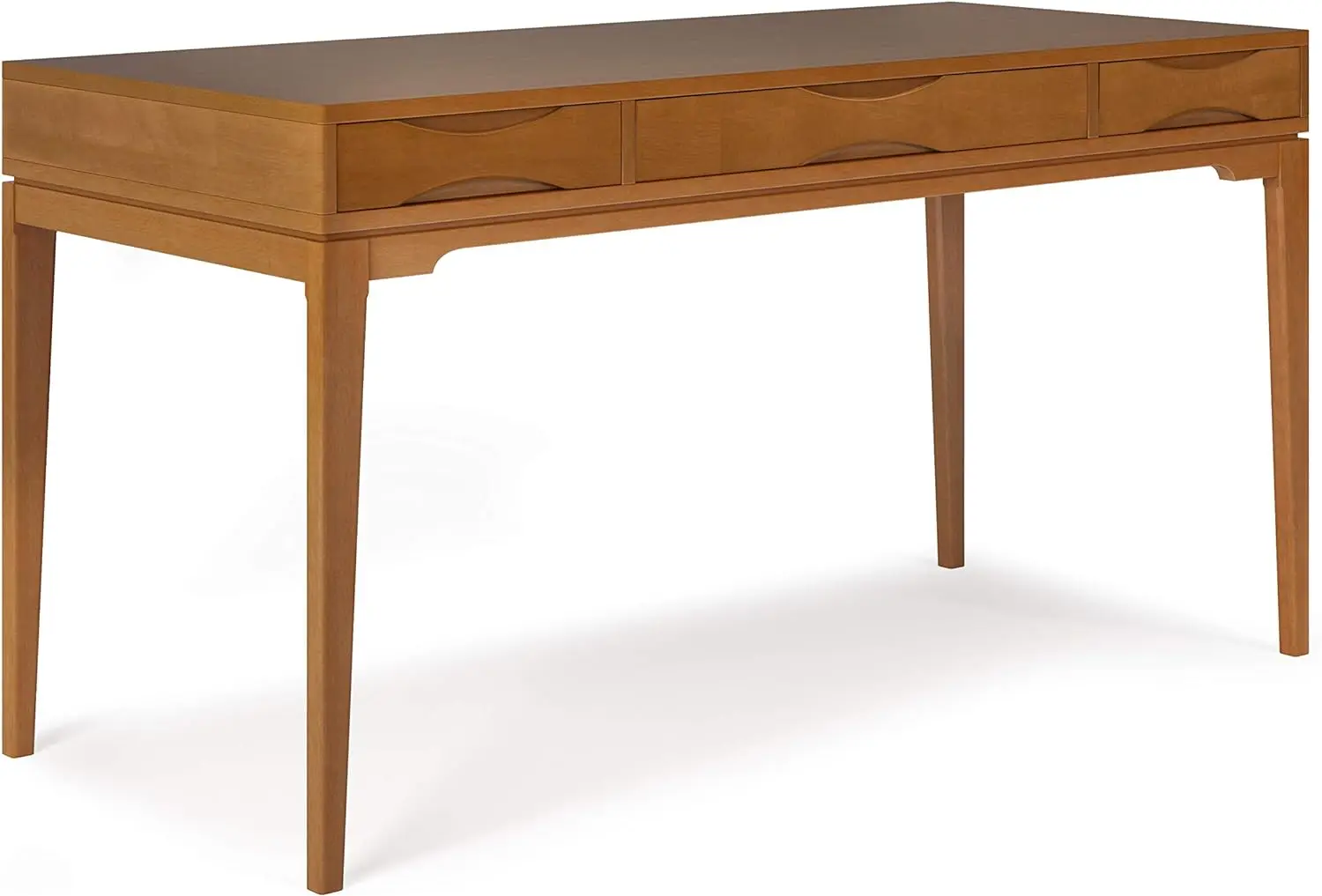 

SIMPLIHOME Harper SOLID WOOD Mid Century Modern 60 inch Wide Home Office Desk, Writing Table, Workstation