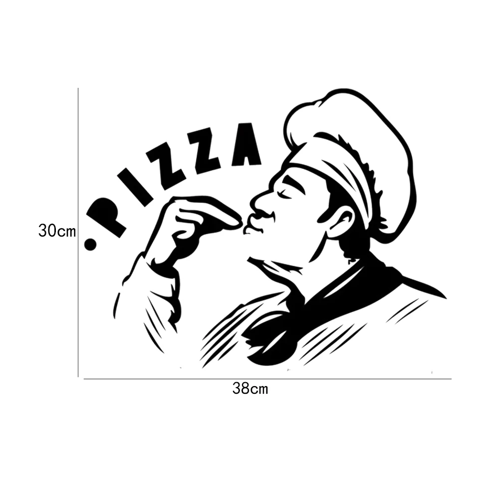 Pizza Wall Decal Pizzeria Wall Sticker Pizza Sticker Food Lover Gift Vinyl Letter Window Decor