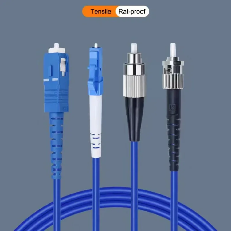 LC/SC/FC/ST 아머드 광섬유 패치 케이블 싱글 모드 심플렉스/듀플렉스 UPC OS2 3.0mm PVC