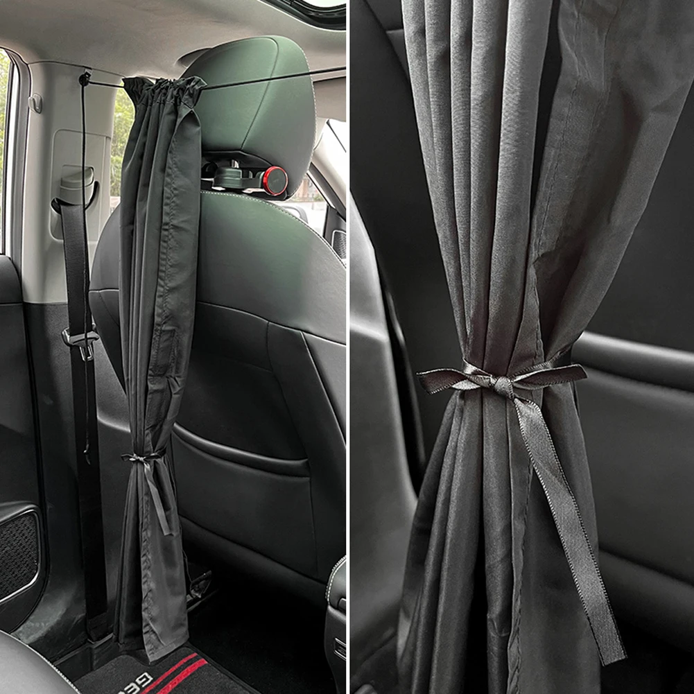 2Pcs Car Isolation Curtain Partition Protection Curtain Universal Auto Sun Shade Cover Privacy Curtain Car Interior Accessories