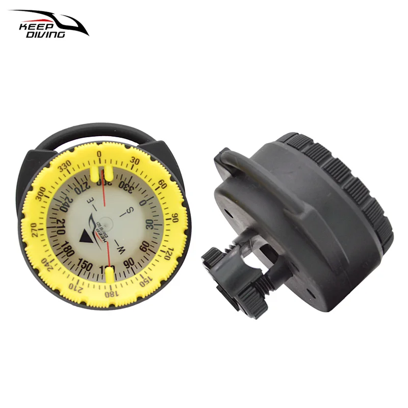 1Pcs Strong Magnetic 50M Waterproof Scuba Diving Compass Fixed To Diving Hose Diver Underwater Direction Watch Equipment