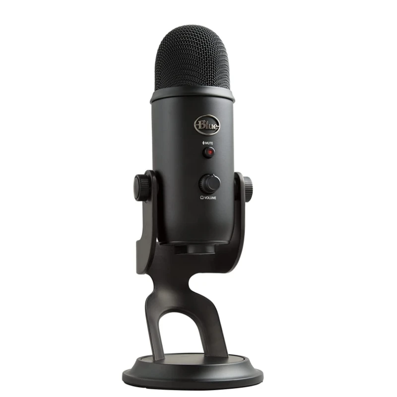 Blue Yeti Portable Noise Cancelling Condenser Microphone with 4 Pickup Patterns USP Microphone for Recording, Singing