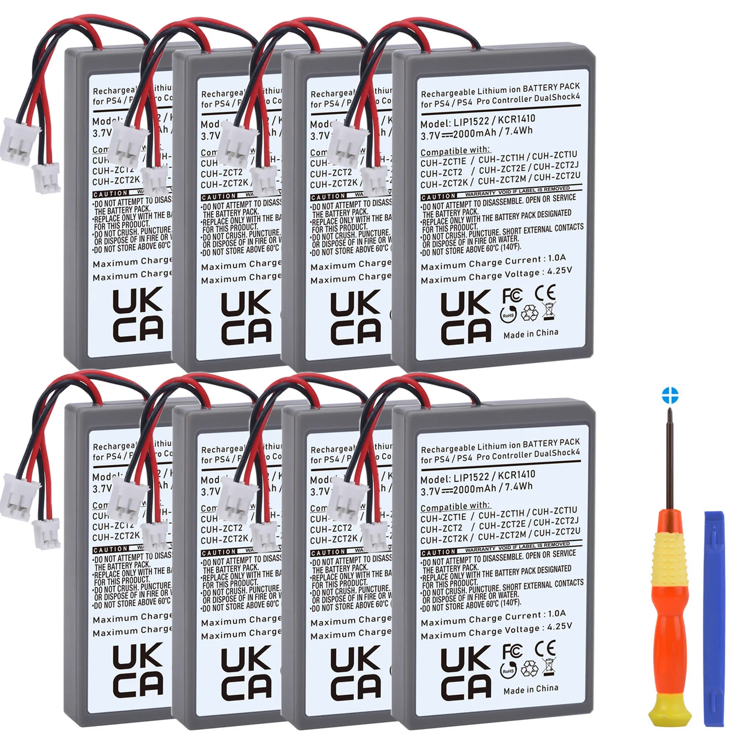Batteria Lip1522 Kcr1410 Per Controller Wireless Sony Ps4 Playstation Ps4/Pro Slim Dualshock 4 Cuh-Zct1E Cuh-Zct1H Cuh-Zct1U
