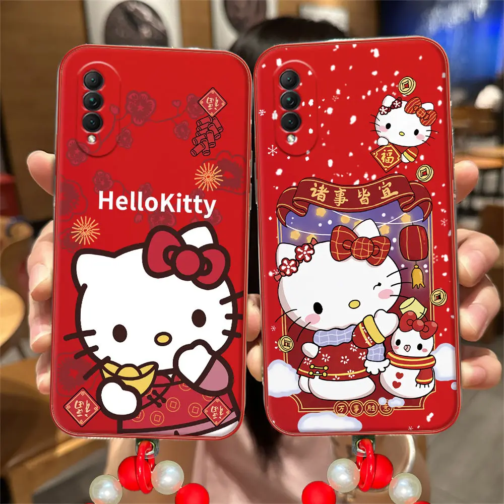 

Телефон Kawaii Sanrioed Hello Kitty Apple 15/14/13/12/pro Max, оригинальный мультяшный портативный новогодний праздничный подарок для девочки