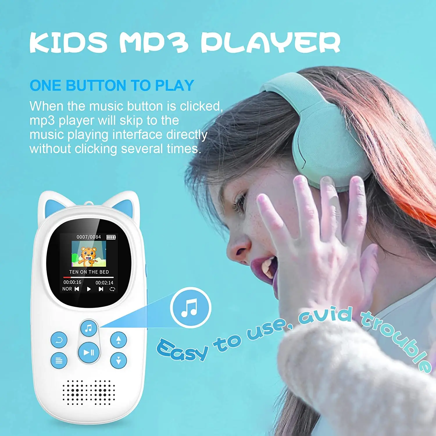32GB Kids MP3 Player Bluetooth 5.3, Portable MP3 Player Music Player for Kids, Speaker, Hanging Cord, Portable, Cute Cartoon Panda for Kids, Lossless HiFi Sound, FM Radio 32GB Kids MP3 Player Bluetooth 5.3, Portable MP3 Player Music Player for Kids, Speaker, Hanging Cord, Portable, Cute Cartoon Panda for Kids, Lossless HiFi Sound, FM Radio