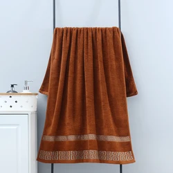 Luxurious Black 100% Cotton Terry Bath Towels - Large, Absorbent, and Perfect - 1pcs 70x140cm (GE brown)