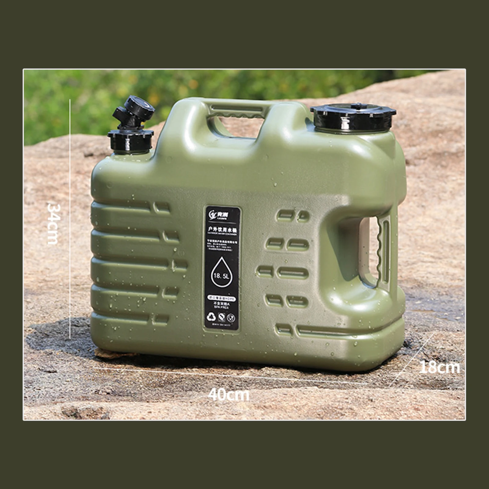 11L/12L/18L/25L Camping Water Container with Faucet Water Bottle Storage Faucet Outdoor Water Bag PE Bucket Drinking 대형물통 3