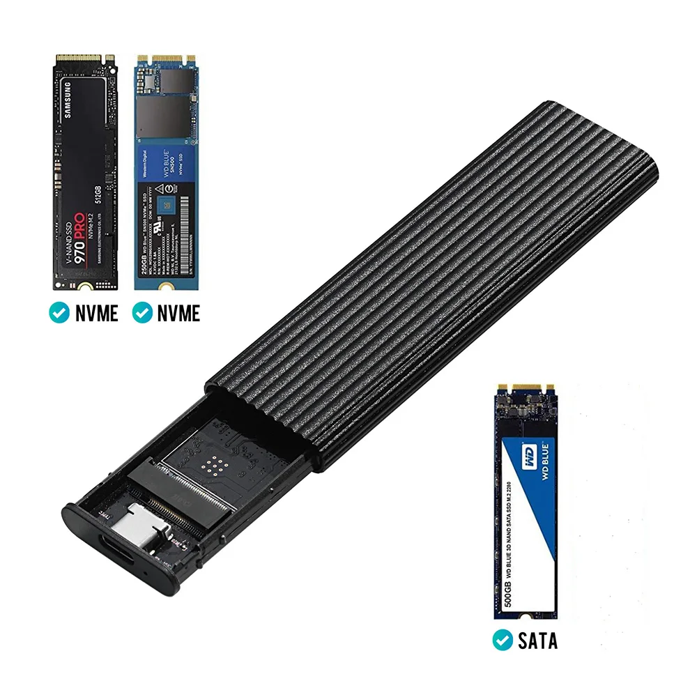 ο   M2 NVMe/NGFF SATA SSD ̽ 10Gbps HDD ڽ M.2 NVME SSD-USB 3.1 Ŭ -A-M.2 SSD  Type-C ̺