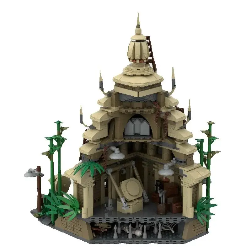 Tempel Mittelalterliche Hausgebäude-Sets Stadtarchitektur Modulare Bausteine Montagemodell-Kit DIY Kreatives Spielzeug Geschenke 1819 Teile – Detail 3