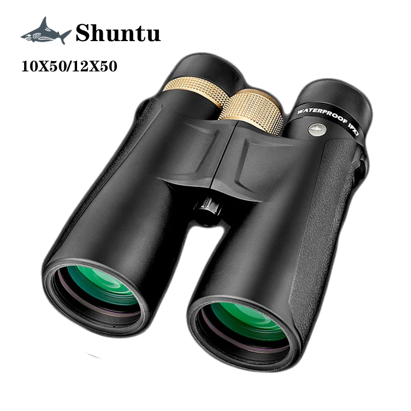 Shuntu 사냥용 강력한 쌍안경, HD 장거리 전문 광학, IPX7 방수 FMC 코팅 BAK4 망원경, 10x50, 12x50