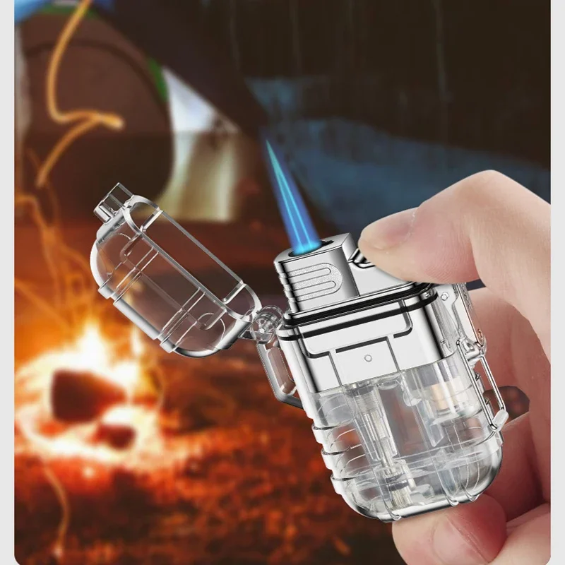 Cigarette Lighter Mini Butane Gas Lighter Outdoor Camping Survival Windproof Waterproof Jet Lighters smoking accessories