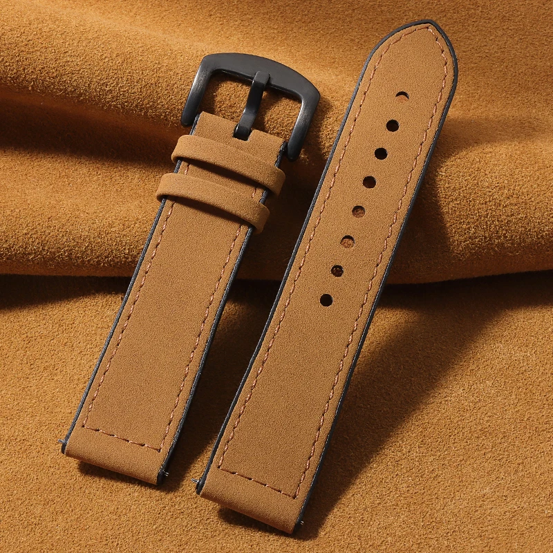 Leather and Silicone Hybrid Wristband - 20mm/22mm Strap