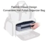 40 bottles nail polish storage bag, multi-color portable hand-held large cosmetic bag, holds up to 40 bottles (15 ml), nail dril 6