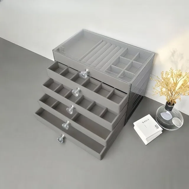 5-Layer Gray Jewelry Box 4